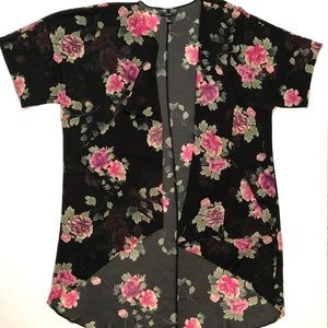 Forever 21 floral mesh cover up